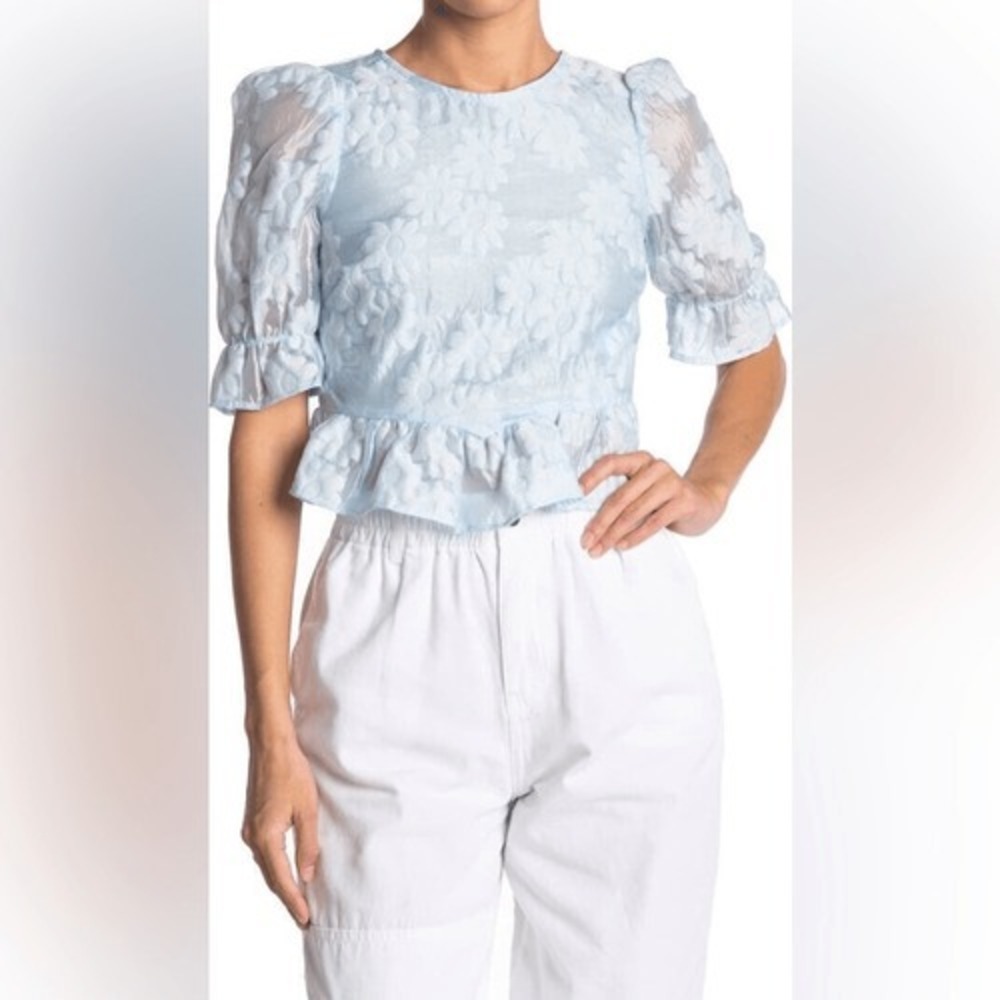 Top Shop Floral Blue‎ Top - Picture 4 of 8